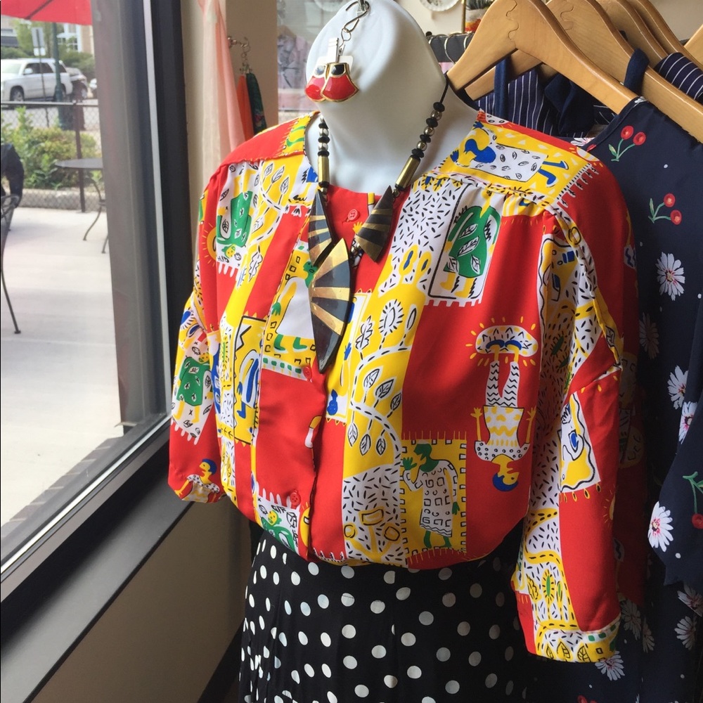 80s vintage Diane Von Furstenberg DVF blouse